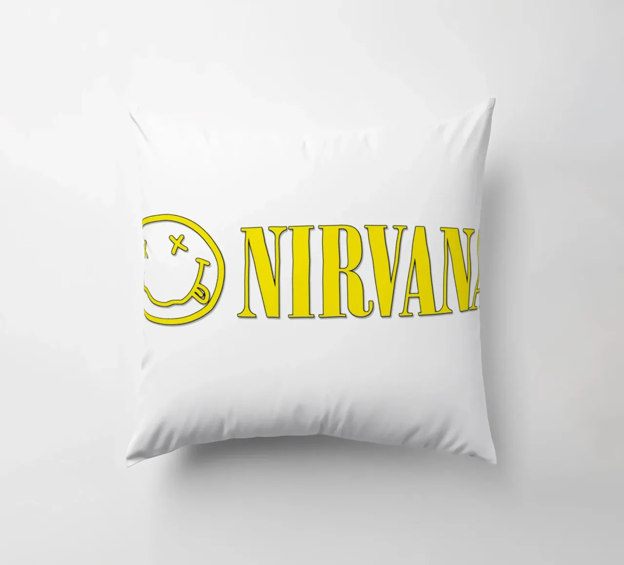 Logo And Text Nirvana Poster cuscino da Has Fab