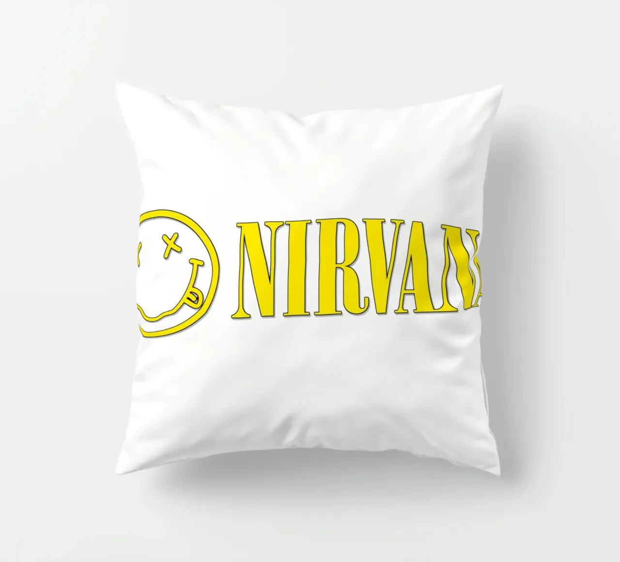 Logo And Text Nirvana Poster cuscino da Has Fab
