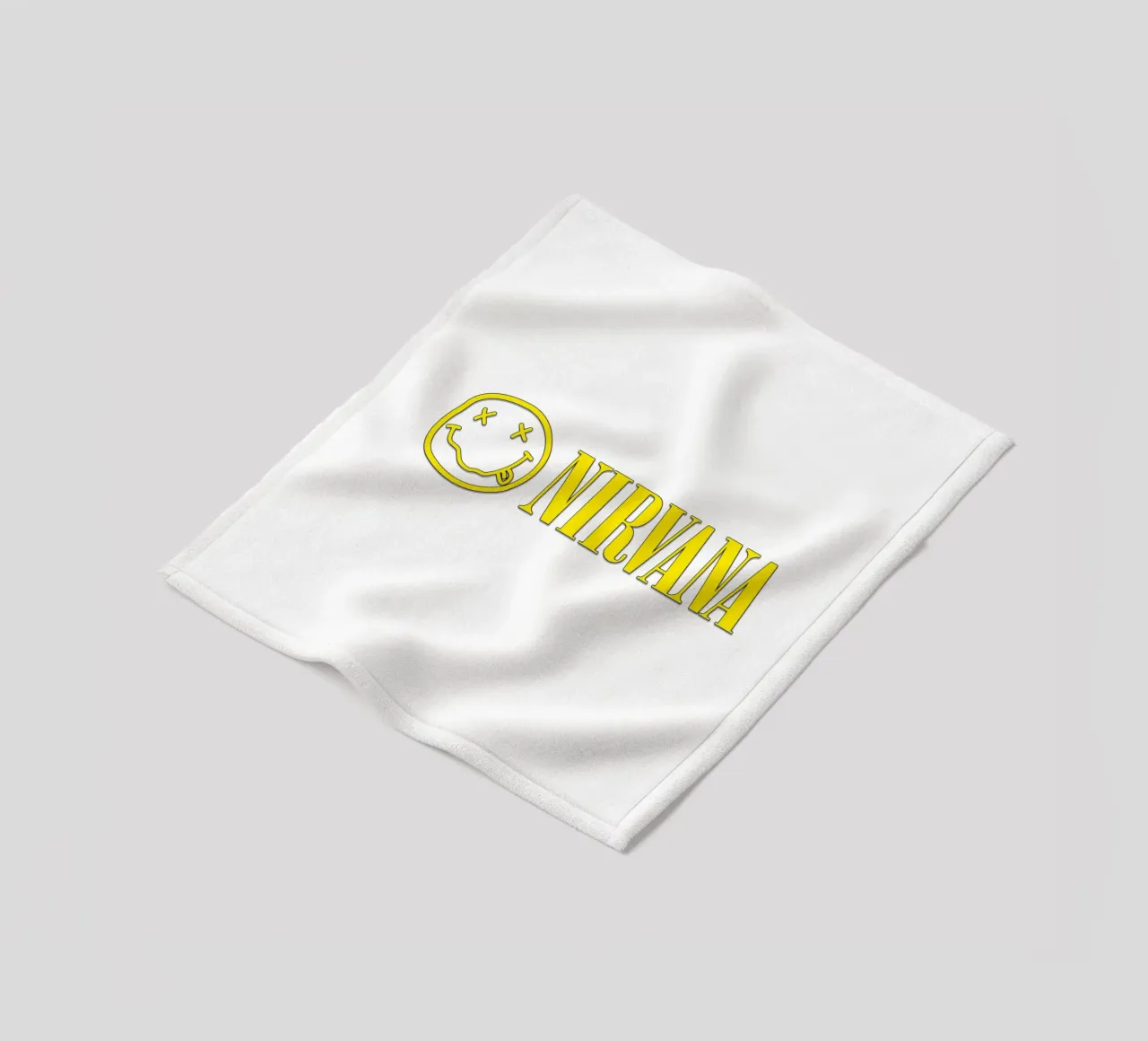 Logo And Text Nirvana Poster coperta in pile da Has Fab