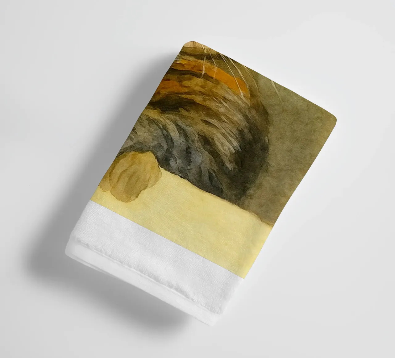 cat eyes on you retro art drawing towel by genzaa