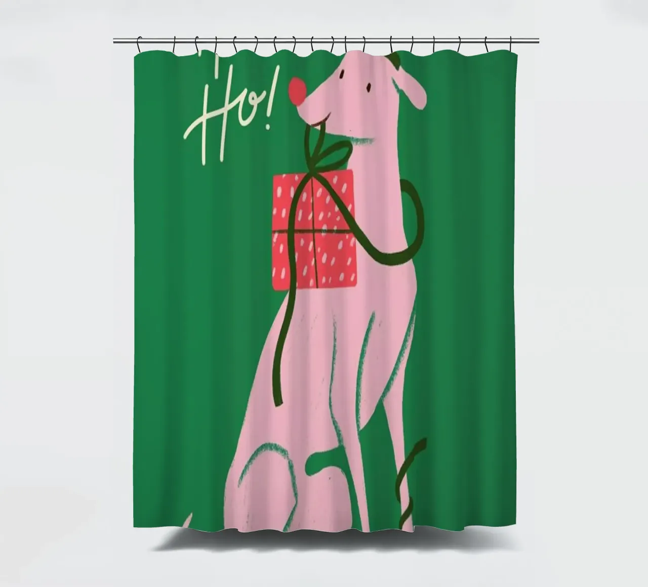 Rudolph The Good Boy shower curtain by Studio One