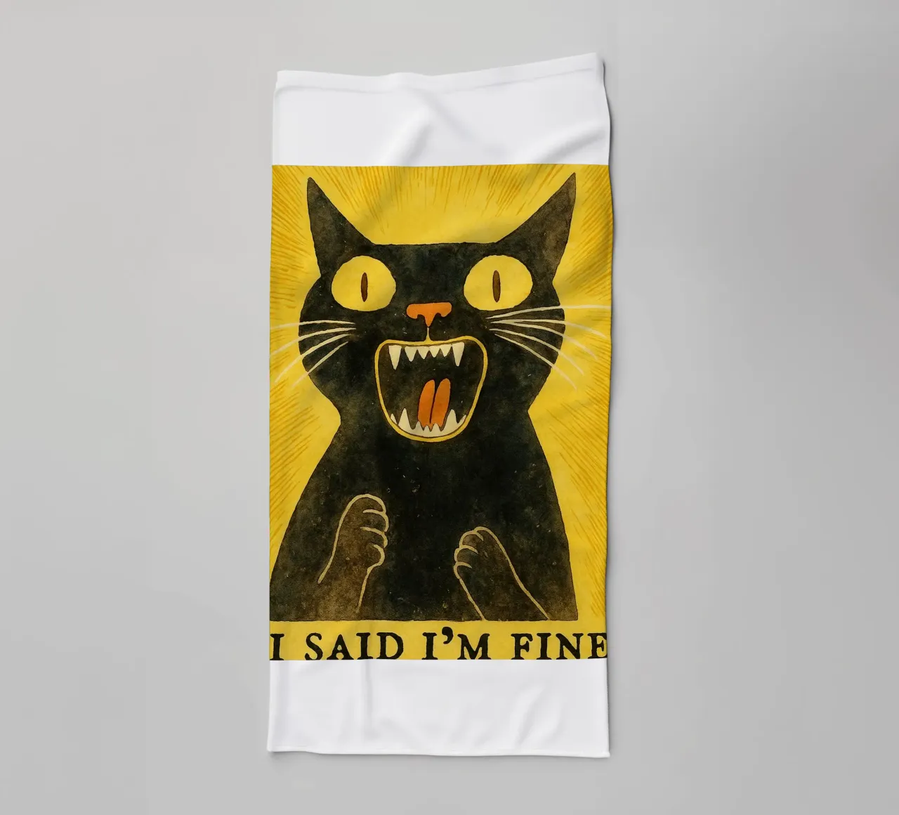 Katze, die ich sagte, im feinen Retro-Kunstzeichnung Handtuch von genzaa