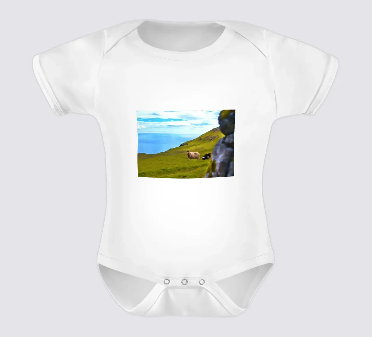 pecora oceano erba collina body neonato maniche corte da animal story home