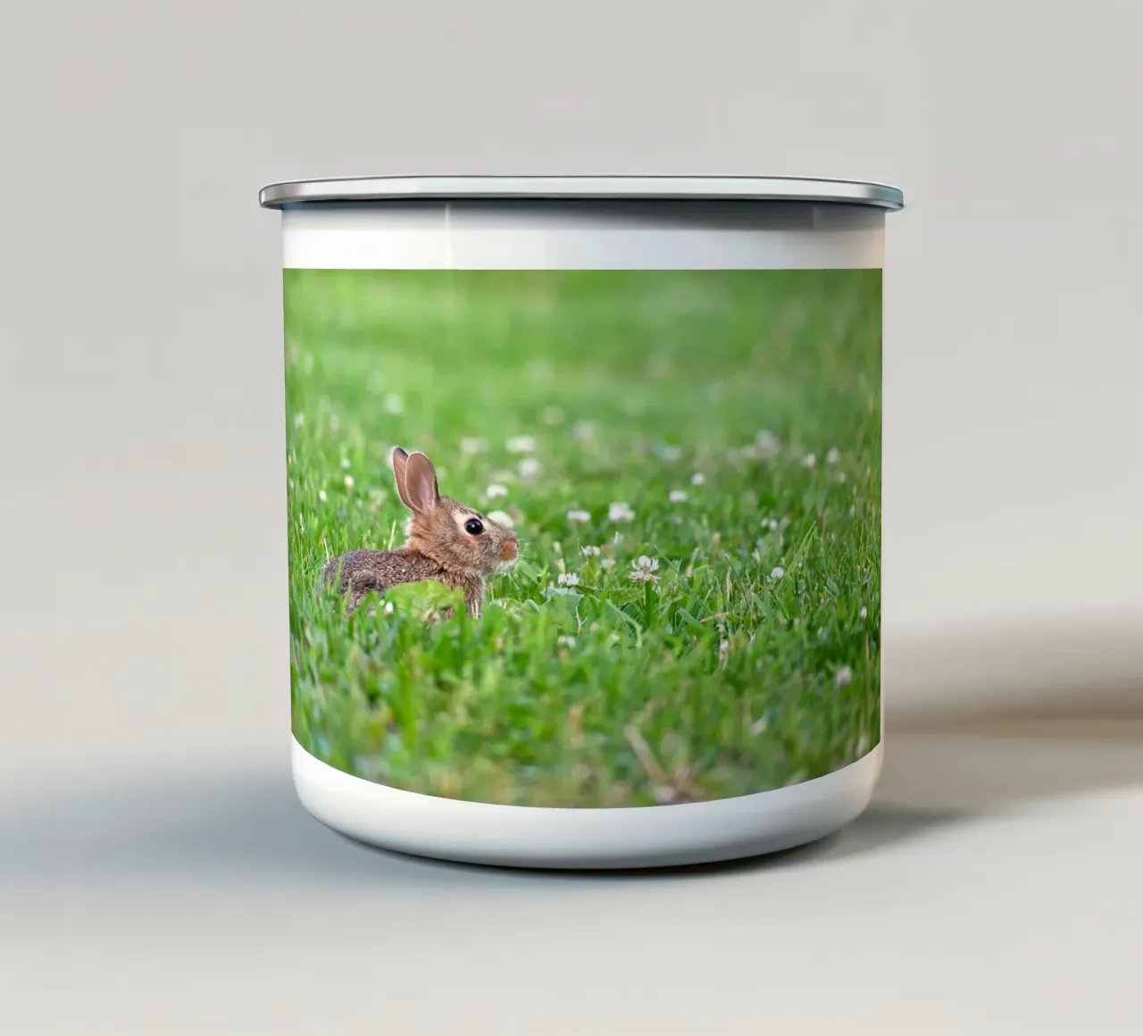 trifoglio di coniglio tazza in smalto da animal story home
