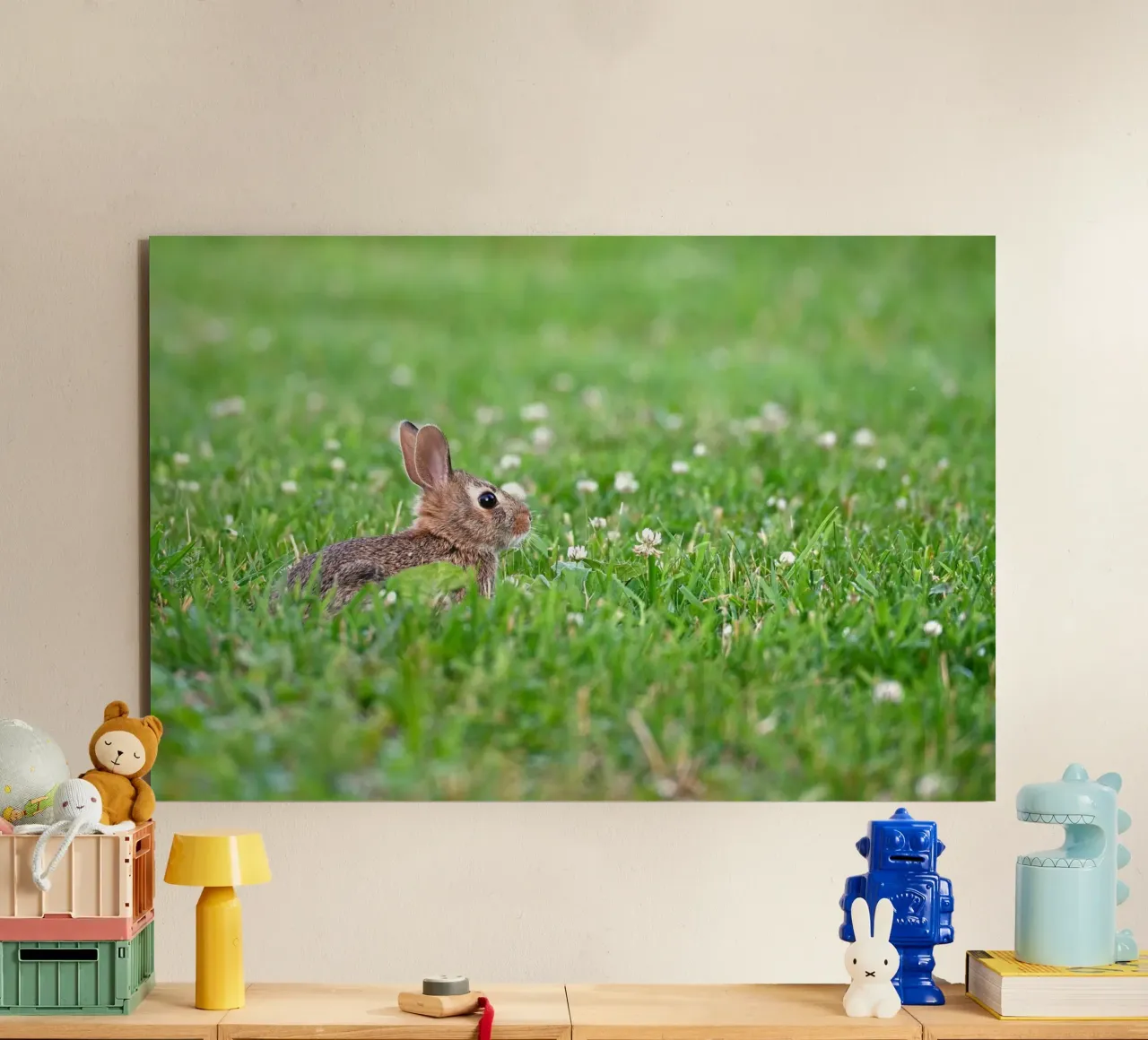 trifoglio di coniglio alluminio dibond da animal story home