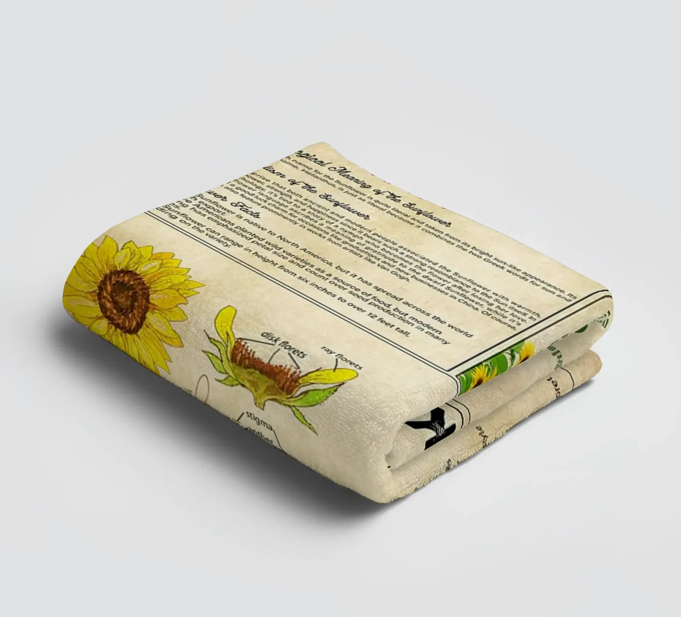 Sunflower Knowledge towel by Maritiknowled