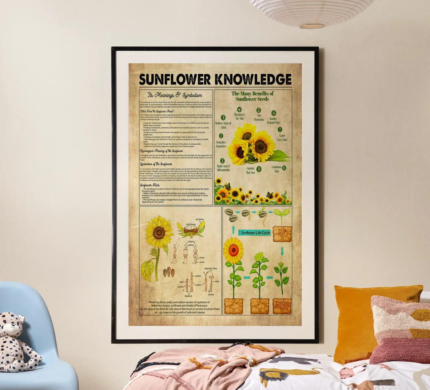 Sunflower Knowledge poster by Maritiknowled