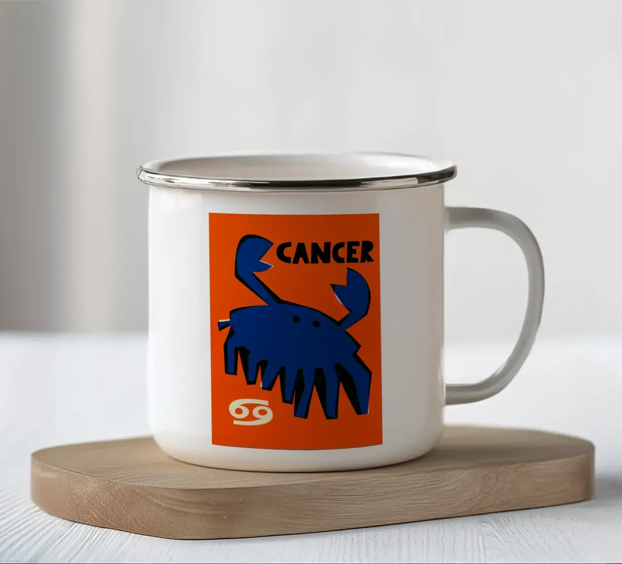 Cancer Zodiac enamel mug by Fox & Velvet