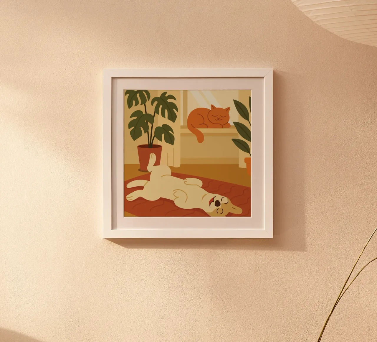 cane e gatto si rilassano carta hahnemühle da animal story home