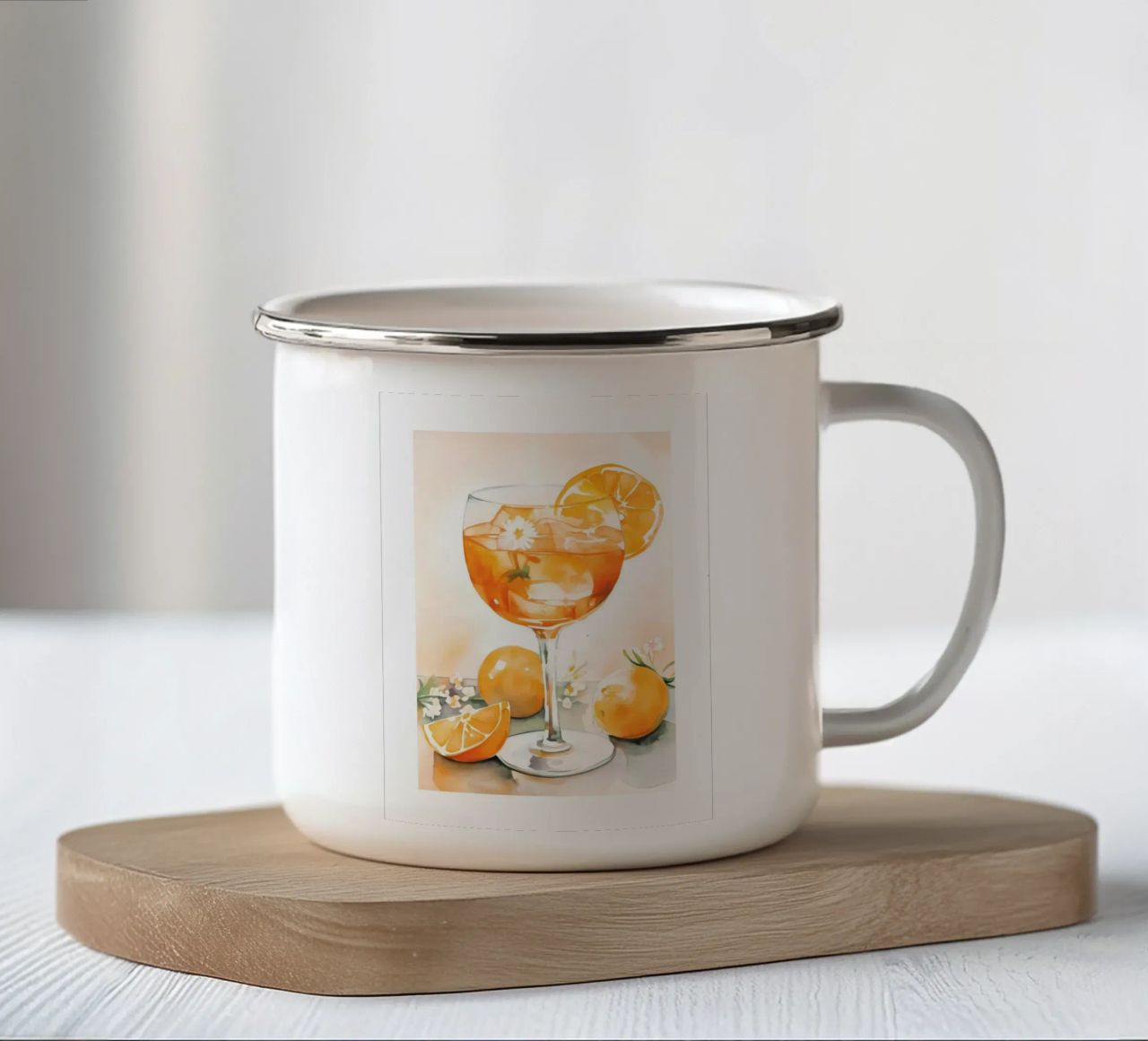 Mattina succosa tazza in smalto da Hibikichan