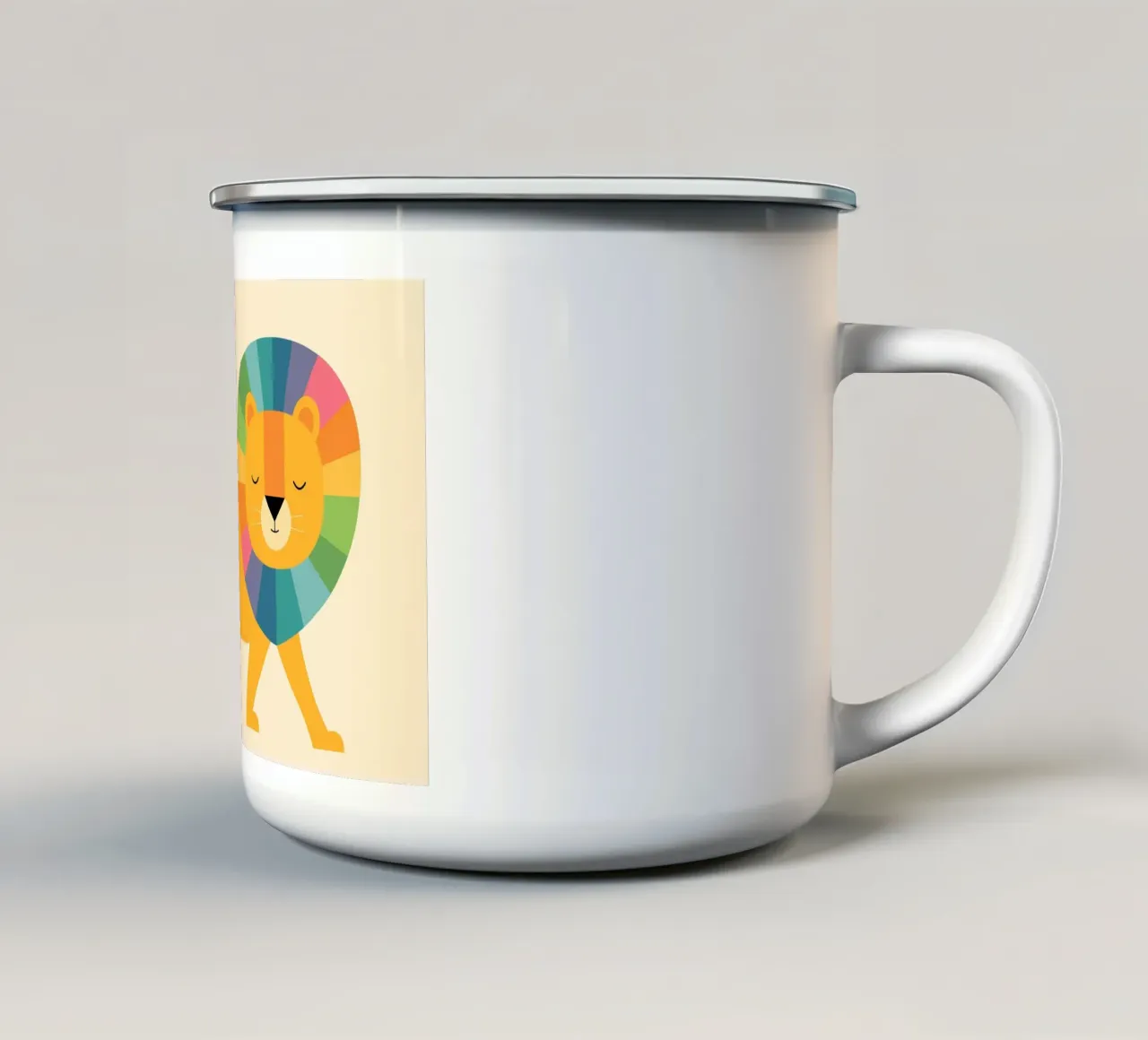 Lion Shine tazza in smalto da Andy Westface