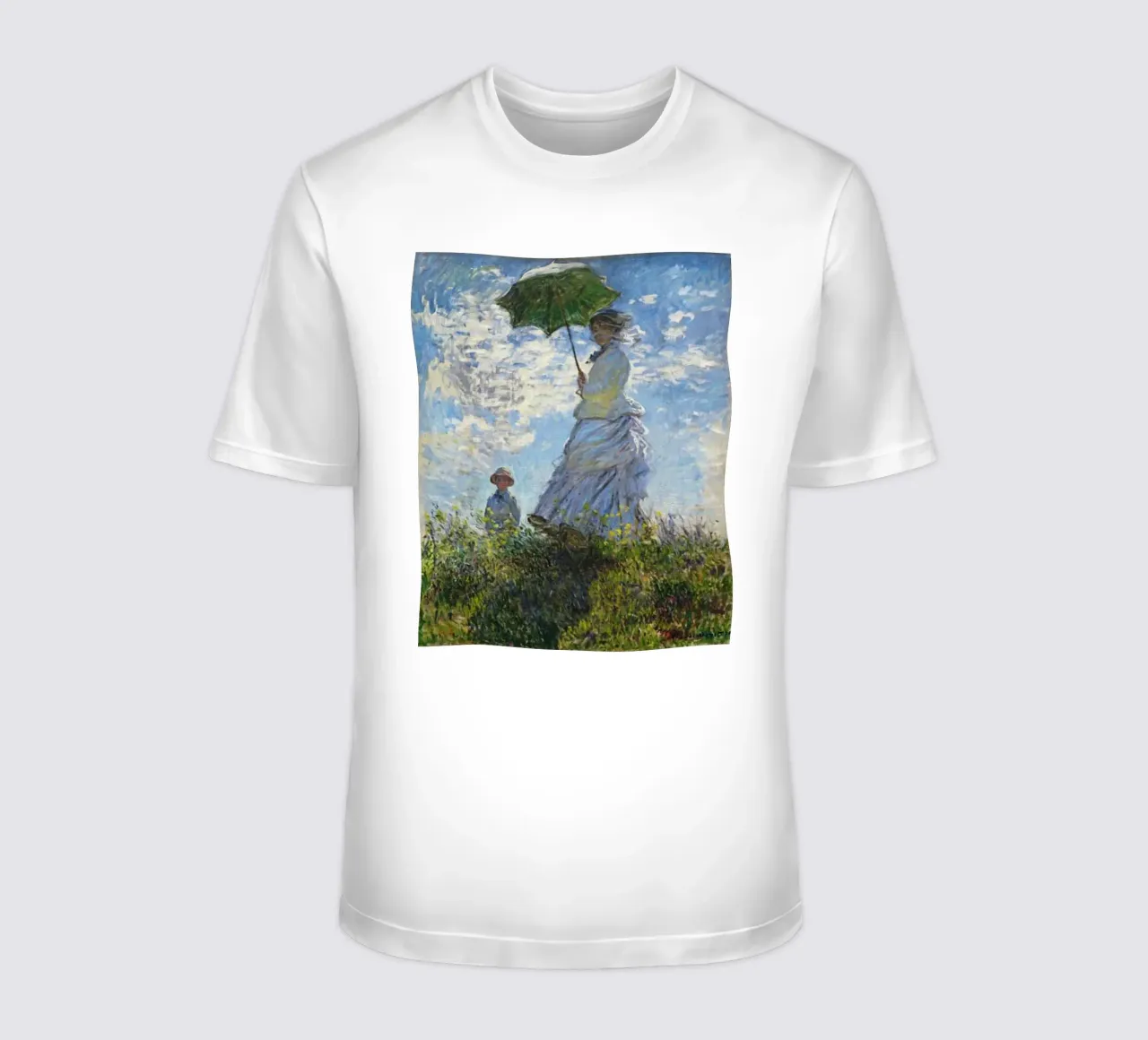Monet - Mother and Child Using Umbrella t-shirt by Günstiger Laden