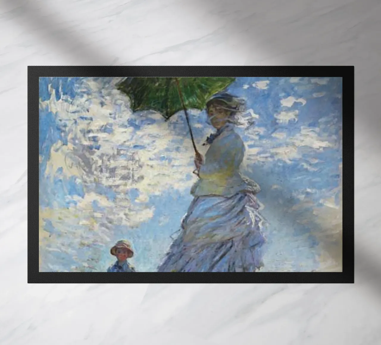 Monet - Mother and Child Using Umbrella doormat by Günstiger Laden