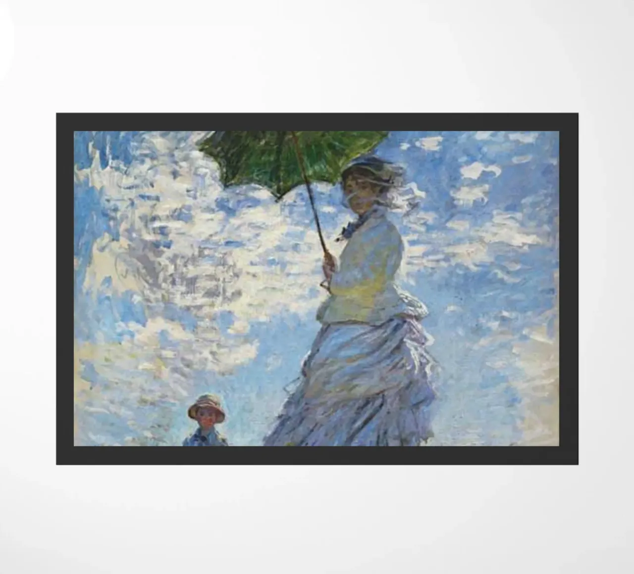 Monet - Mother and Child Using Umbrella doormat by Günstiger Laden