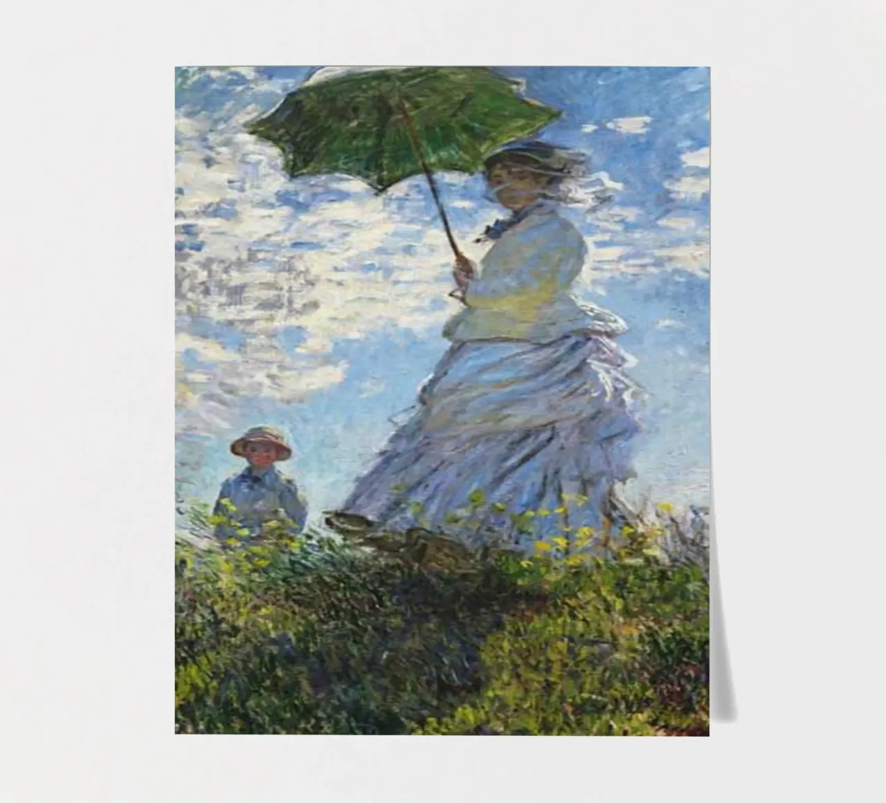 Monet - Mother and Child Using Umbrella sticker sheet by Günstiger Laden