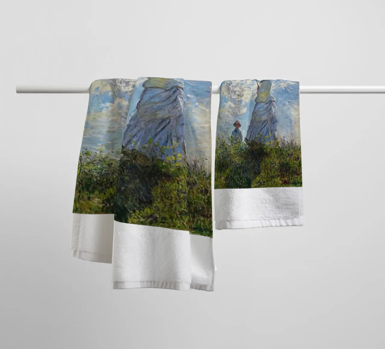 Monet - Mother and Child Using Umbrella towel by Günstiger Laden