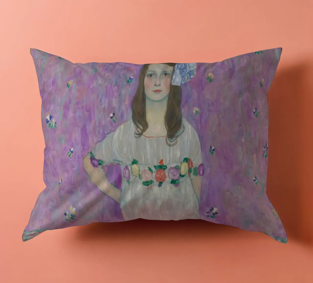 Gustav Klimt - Mäda Primavesi decorative cushion by Show Art