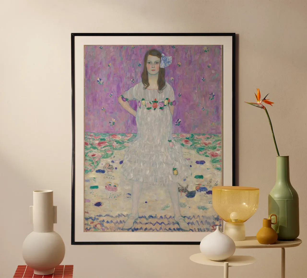 Gustav Klimt - Mäda Primavesi poster con telaio in legno da Show Art