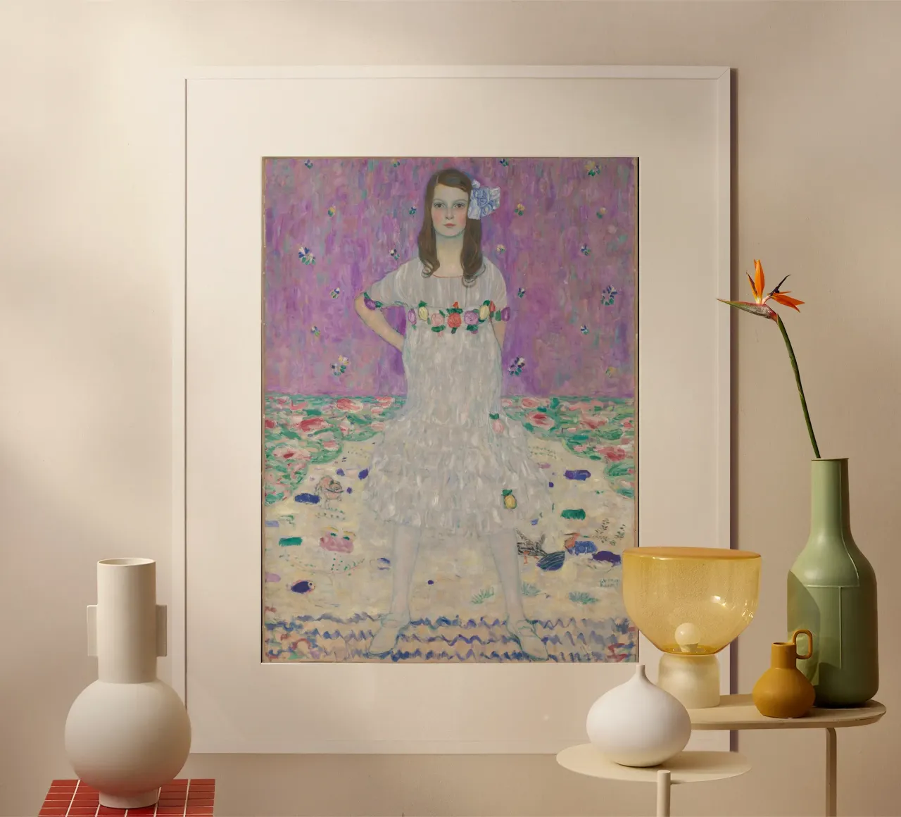 Gustav Klimt - Mäda Primavesi poster con telaio in legno da Show Art