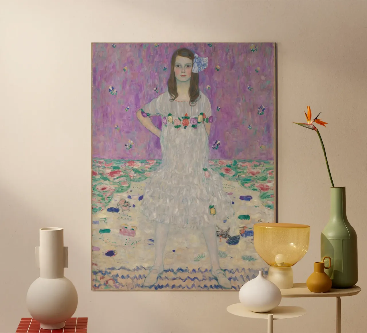 Gustav Klimt - Mäda Primavesi poster con telaio in legno da Show Art