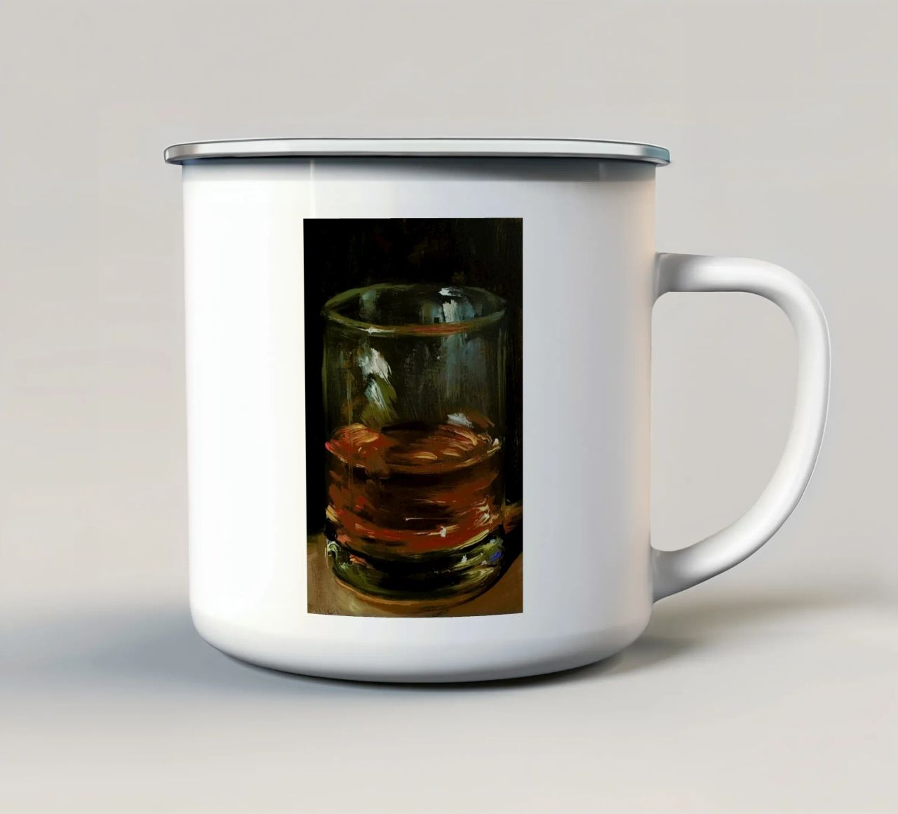 Glass Of Whiskey tazza in smalto da Noah Verrier
