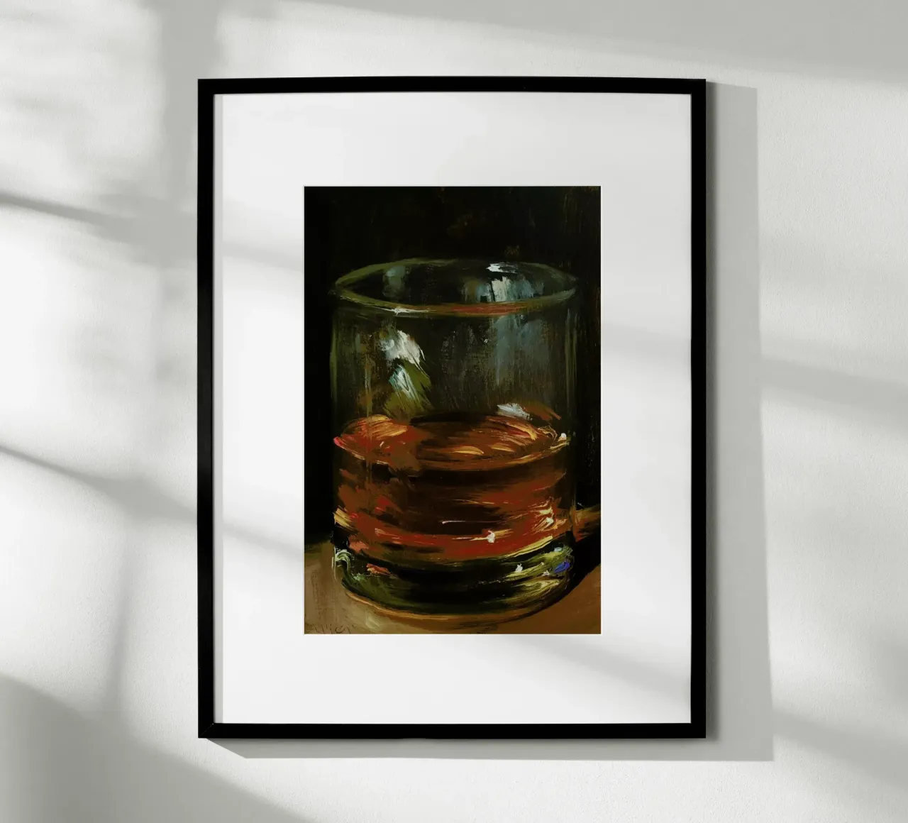 Glass Of Whiskey poster con telaio in plastica da Noah Verrier