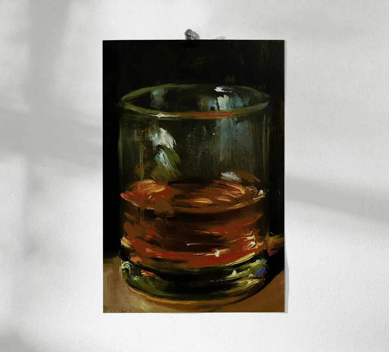 Glass Of Whiskey poster con telaio in plastica da Noah Verrier