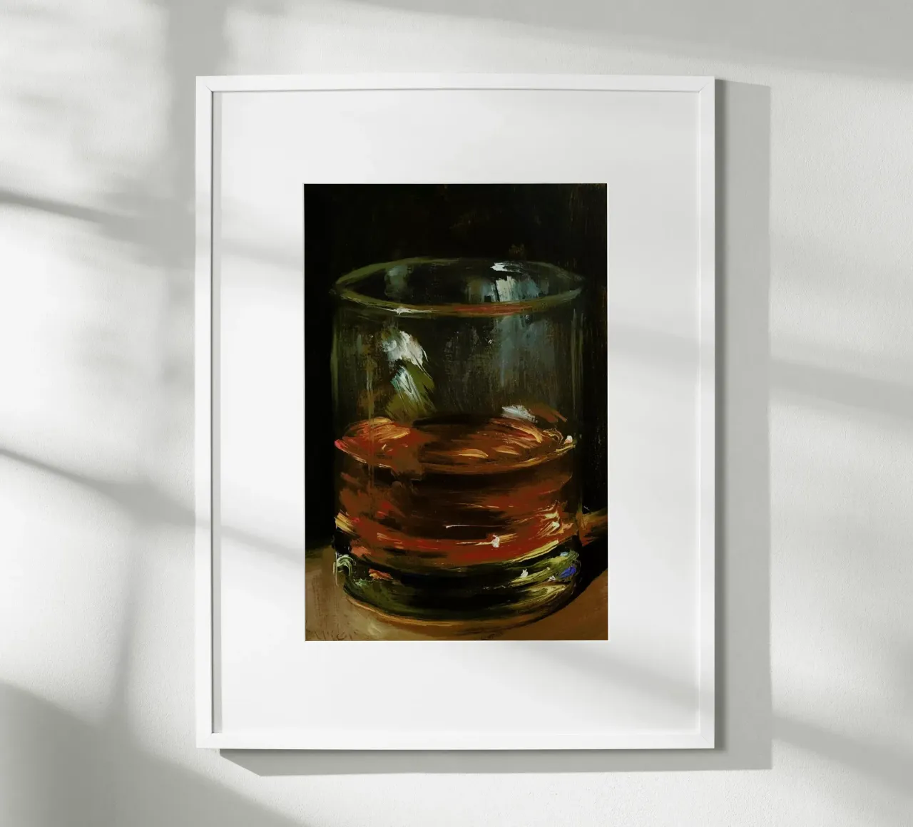 Glass Of Whiskey poster con telaio in plastica da Noah Verrier
