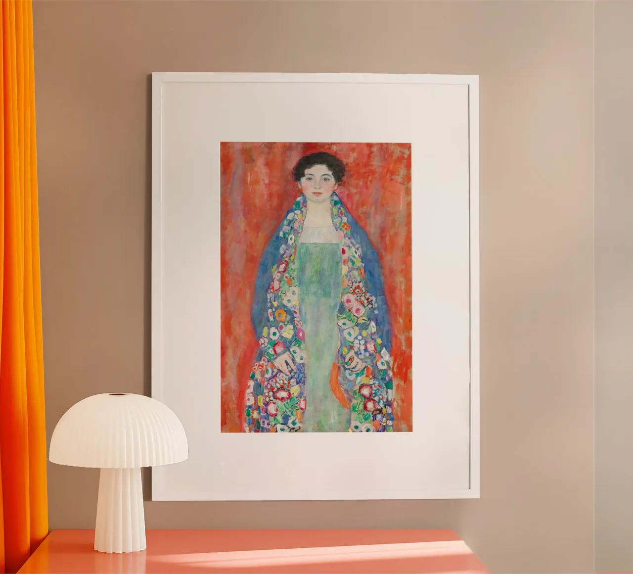Gustave Klimt - Ritratto della signorina Lieser poster con telaio in legno da Show Art