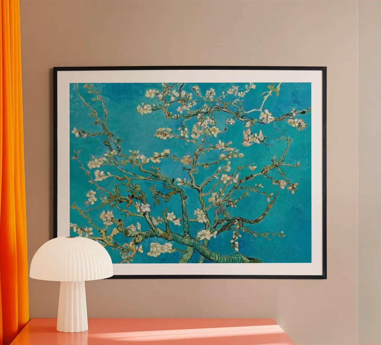 Mandorli in fiore - Vincent van Gogh poster con telaio in legno da Sylviepaint