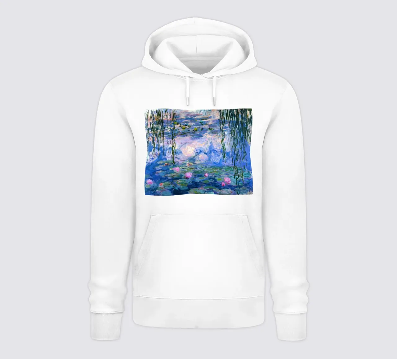 Monet - Fiore di loto felpa con cappuccio da Günstiger Laden
