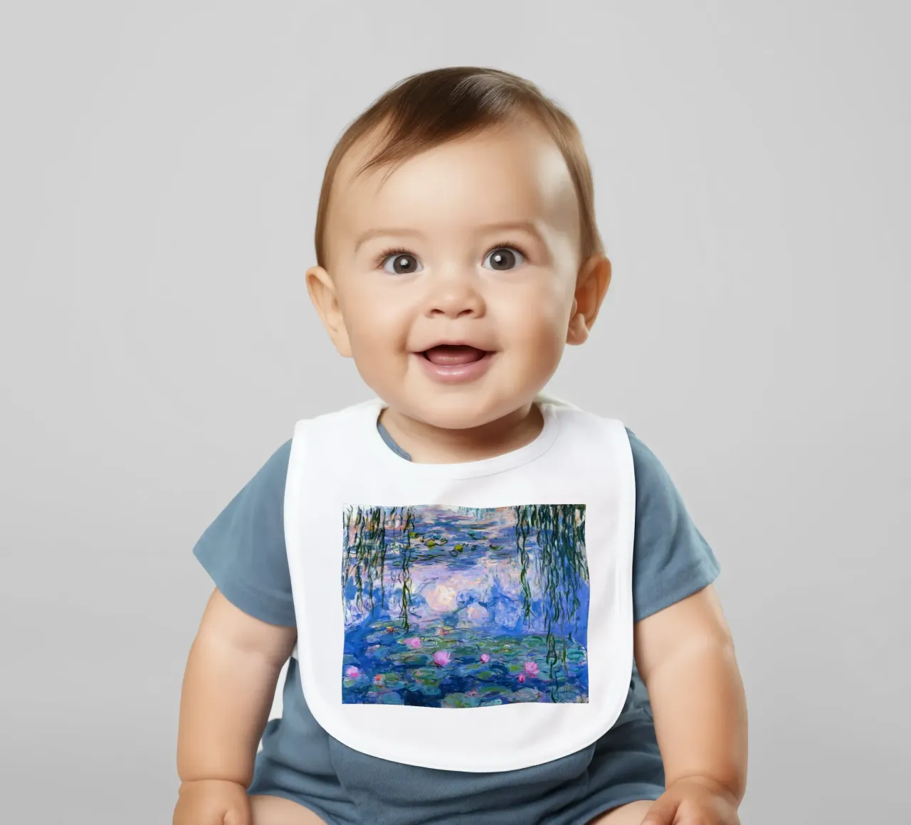 Monet - Lotus flower baby bib by Günstiger Laden