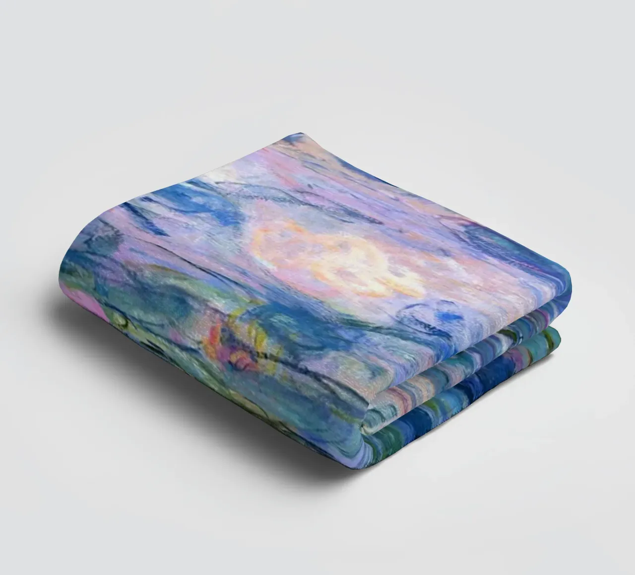 Monet - Lotus flower towel by Günstiger Laden