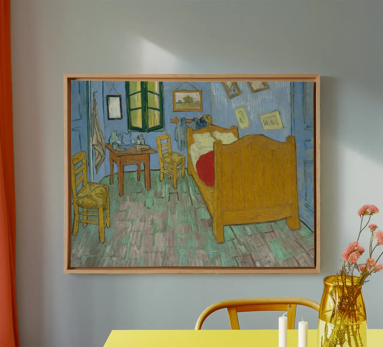 Camera da letto ad Arles - Vincent van Gogh tela con Cornice a cassetta da Sylviepaint