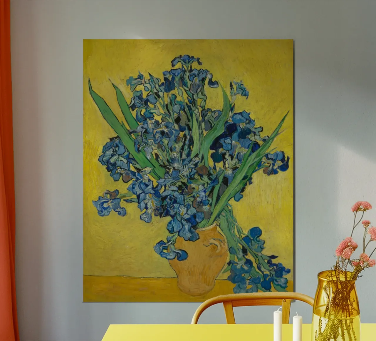 Vincent van Gogh Les Iris poster con telaio in plastica da Sylviepaint
