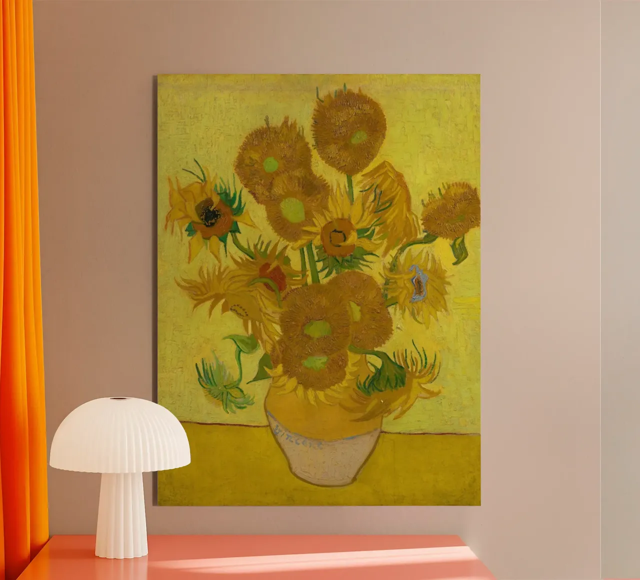 Vaso con quindici girasoli - Vincent van Gogh alluminio dibond da Sylviepaint