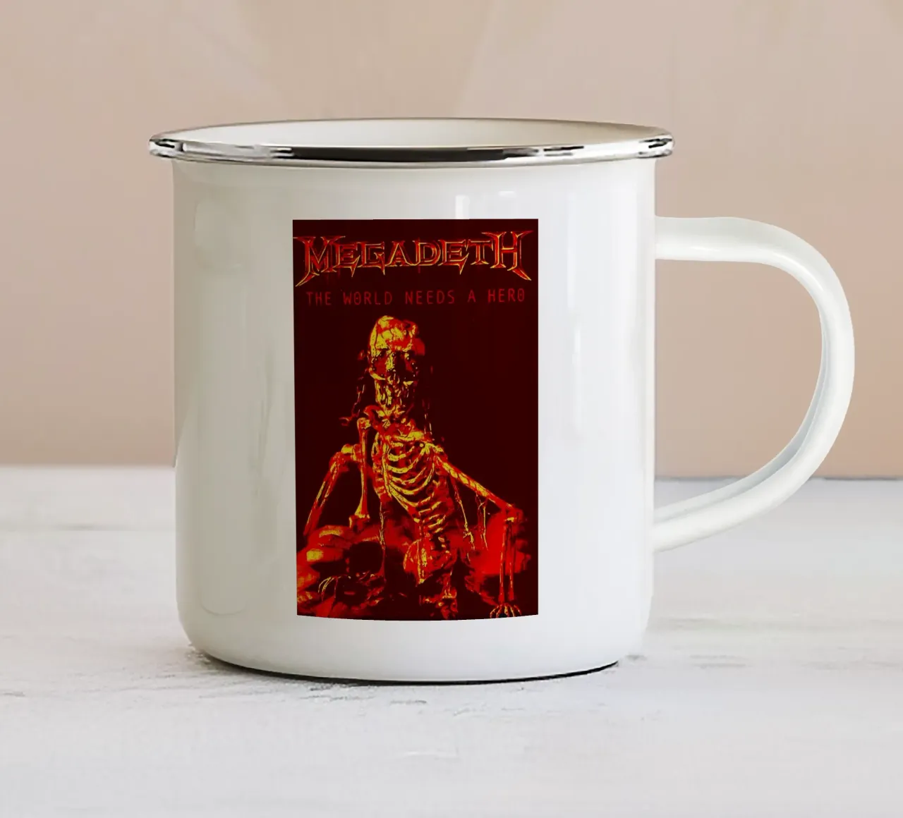 megadeth band art tazza in smalto da vanhesling