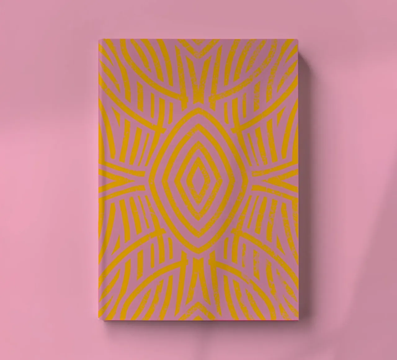 Grunge symmetrical pattern 03 notebook by Little Dean