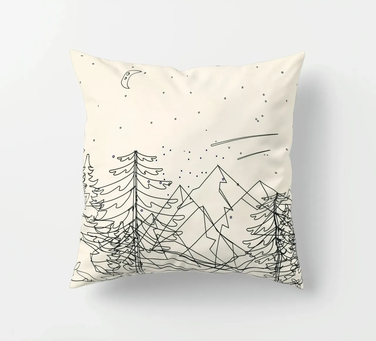 Minimal Line Mountain Beauty I cuscino da Nadjaa