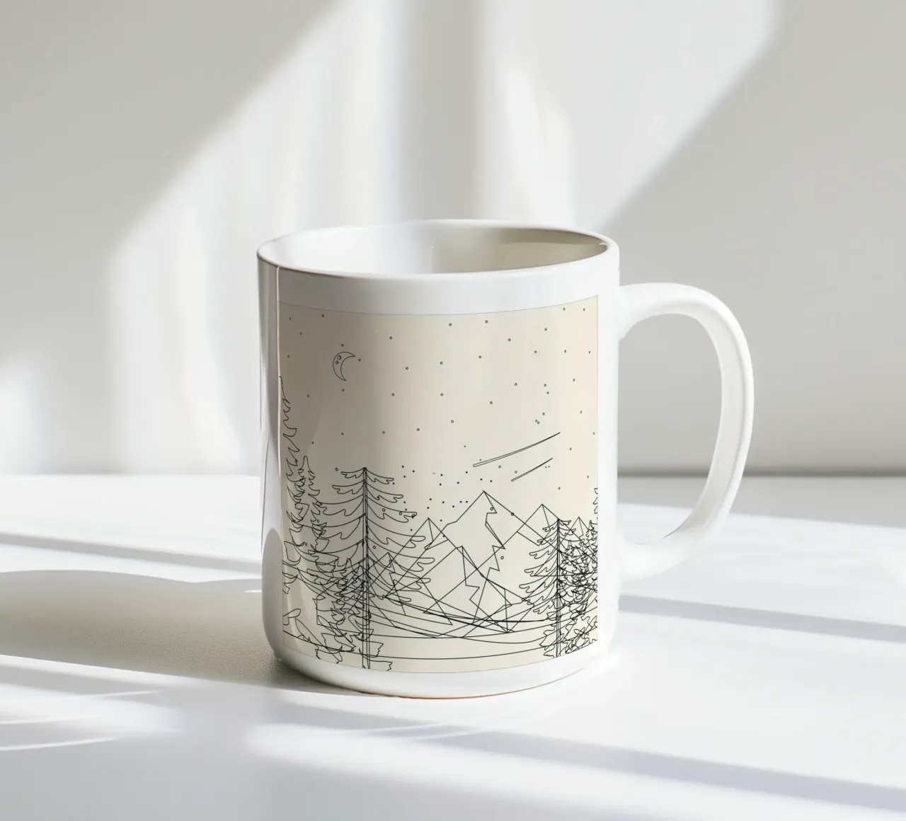 Minimal Line Mountain Beauty I tazza in ceramica da Nadjaa