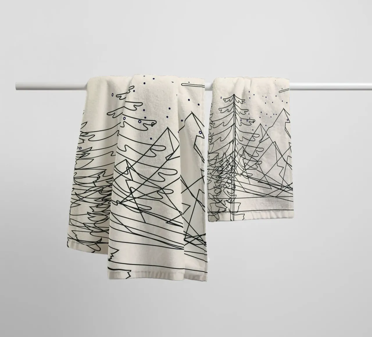 Minimal Line Mountain Beauty I asciugamano da bagno da Nadjaa