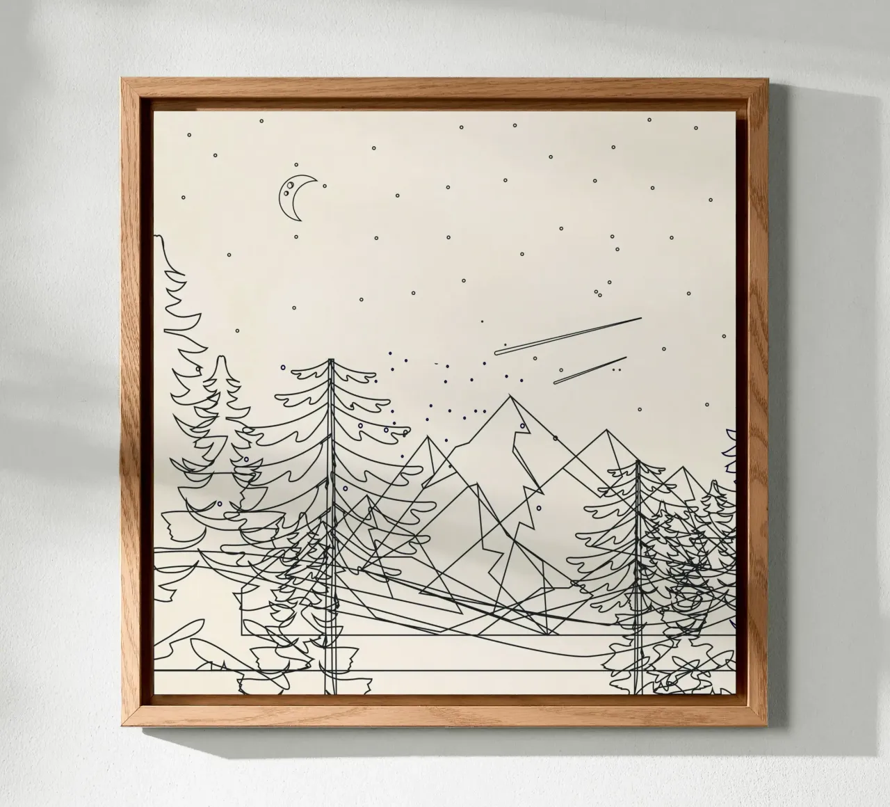 Minimal Line Mountain Beauty I alluminio dibond da Nadjaa