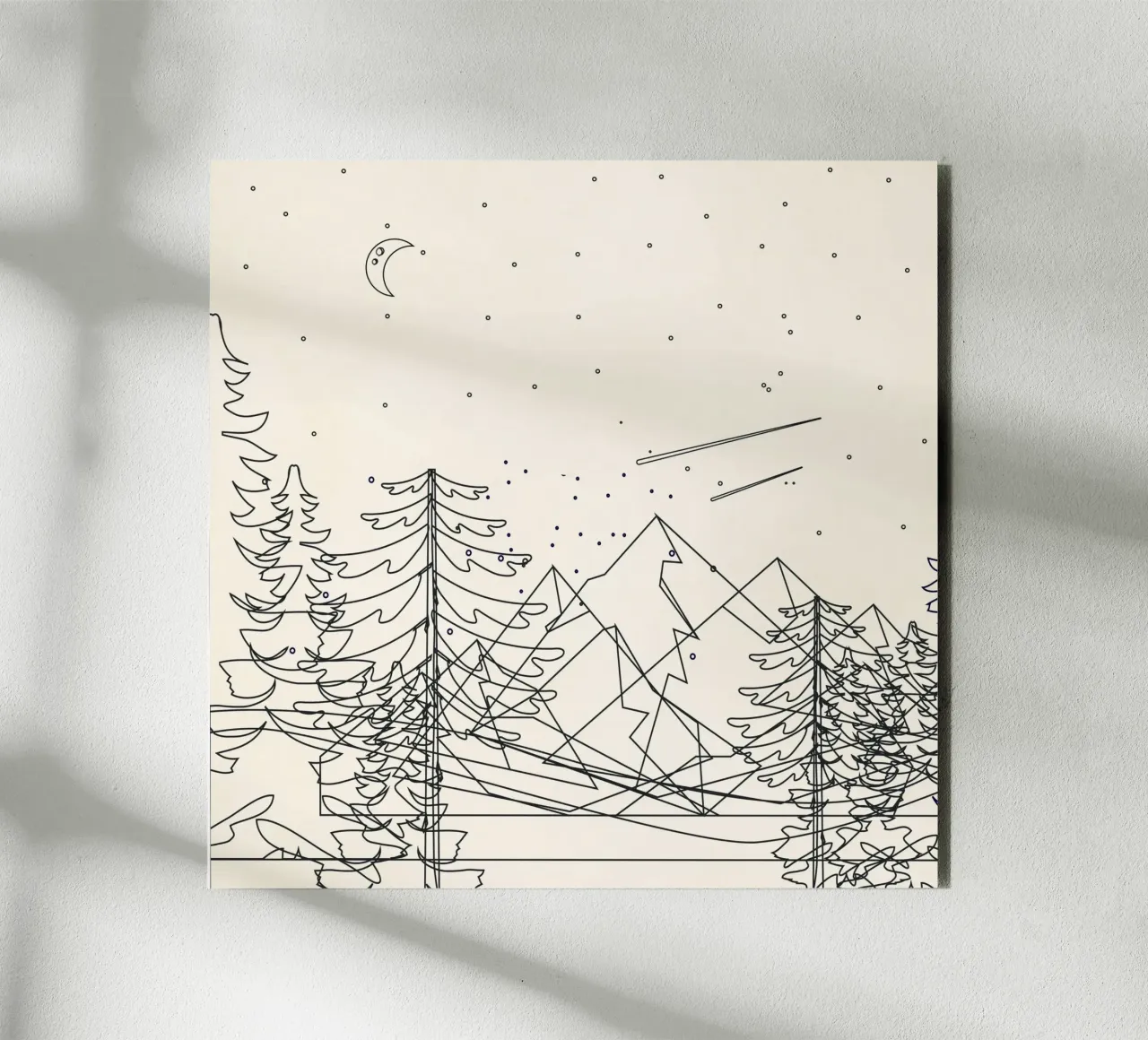 Minimal Line Mountain Beauty I alluminio dibond da Nadjaa