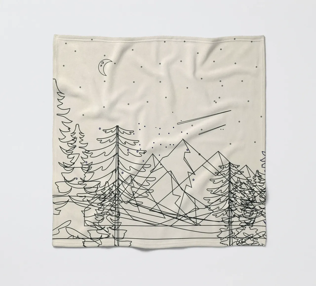 Minimal Line Mountain Beauty I coperta in pile da Nadjaa