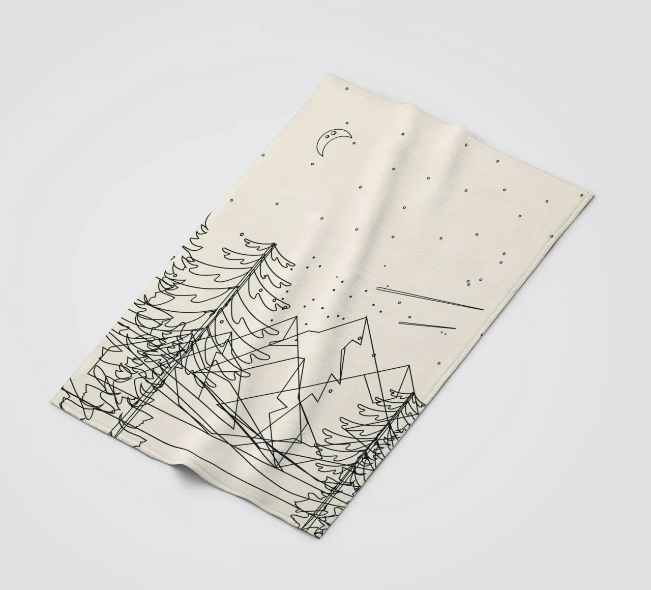Minimal Line Mountain Beauty I coperta in pile da Nadjaa