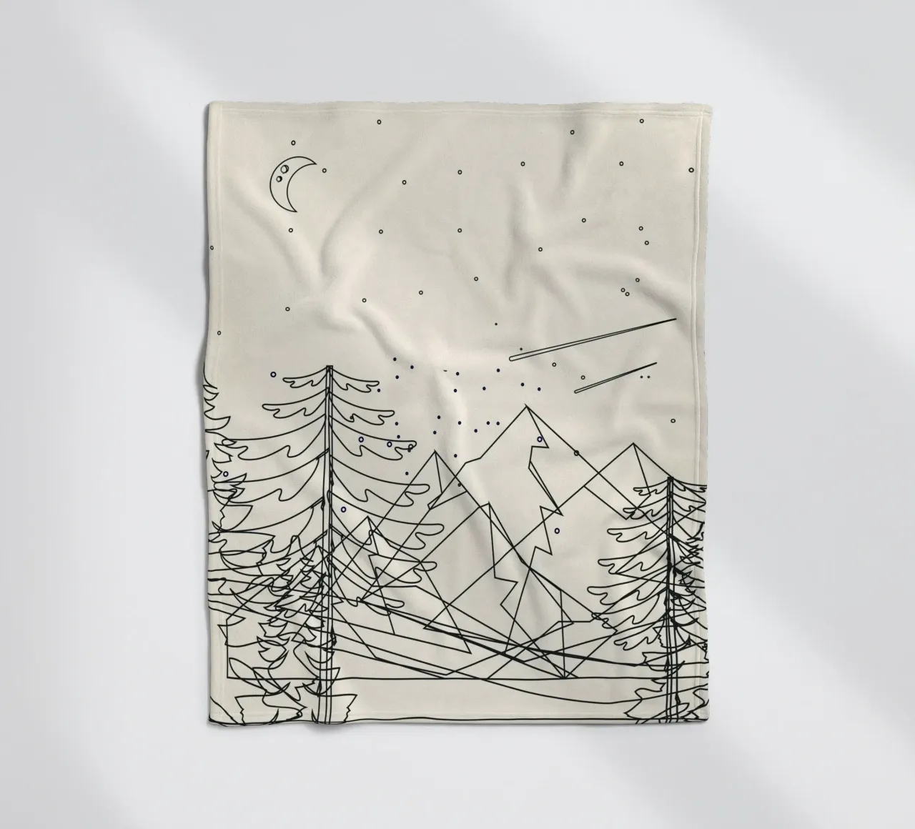 Minimal Line Mountain Beauty I coperta in pile da Nadjaa
