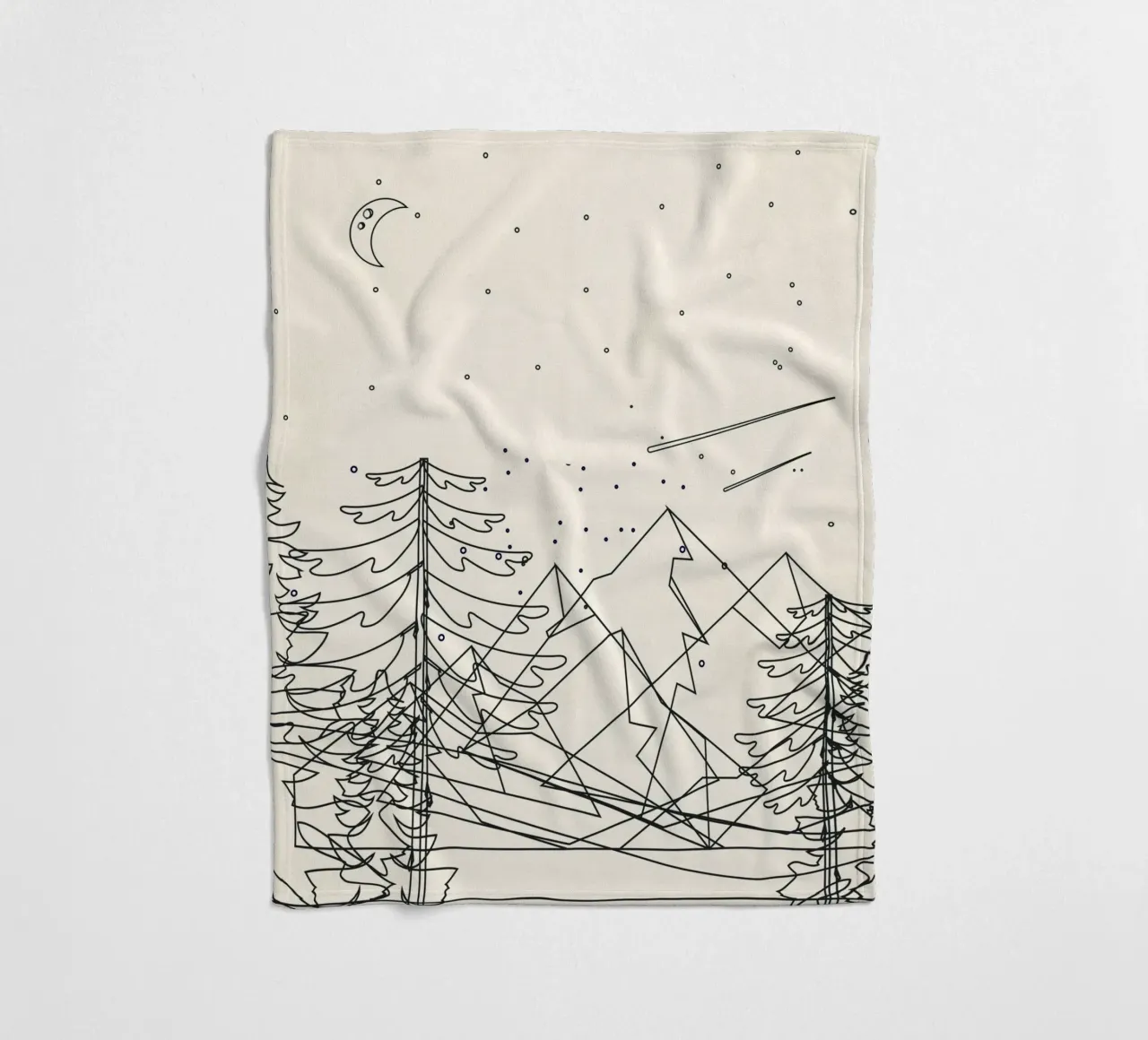 Minimal Line Mountain Beauty I coperta in pile da Nadjaa