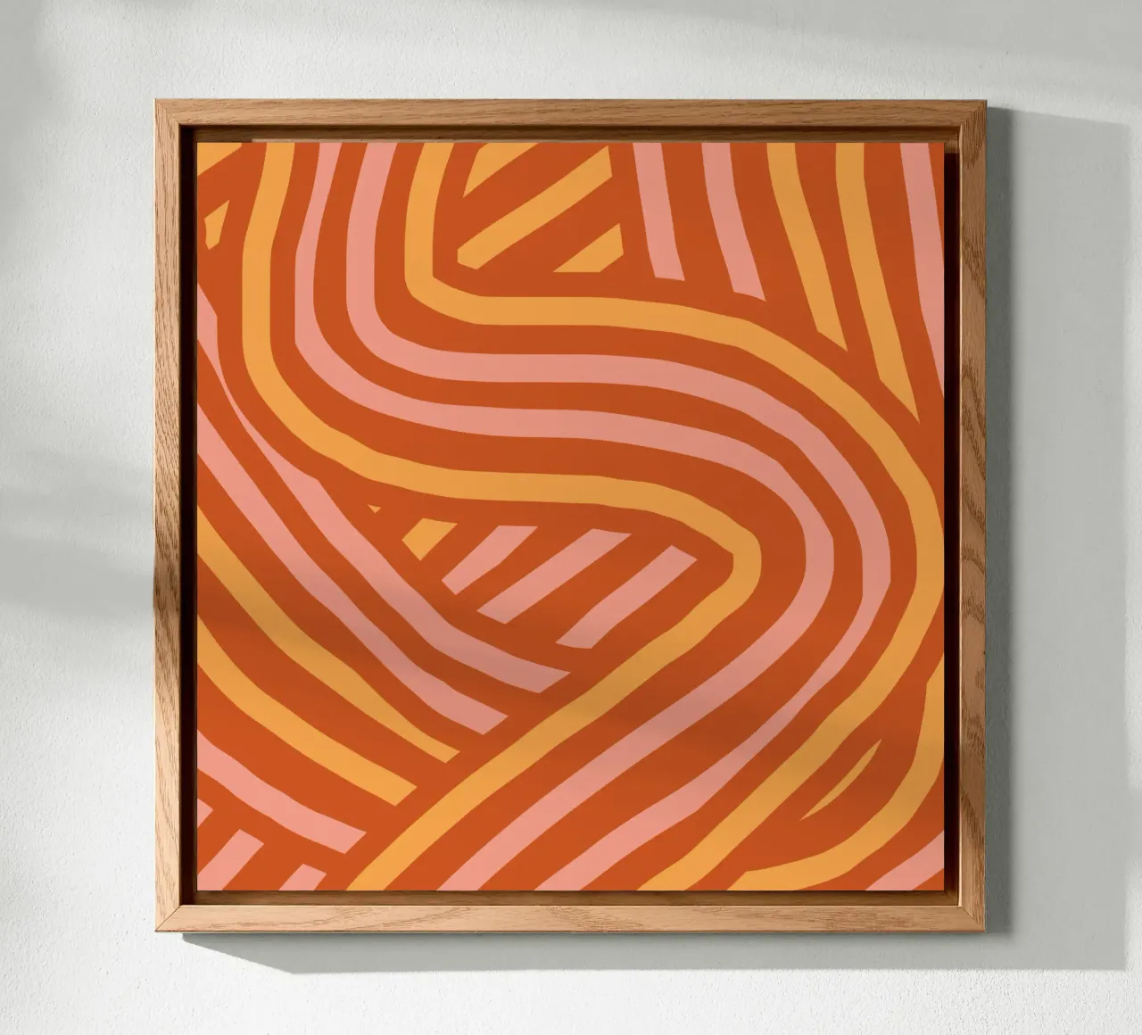 Strisce audaci color terracotta e giallo alluminio dibond da Little Dean