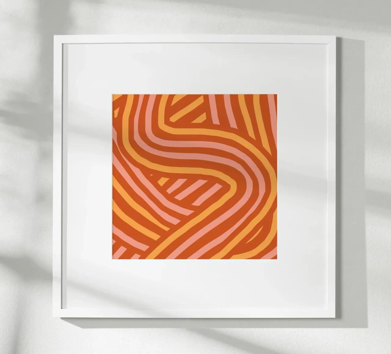 Strisce audaci color terracotta e giallo carta hahnemühle da Little Dean