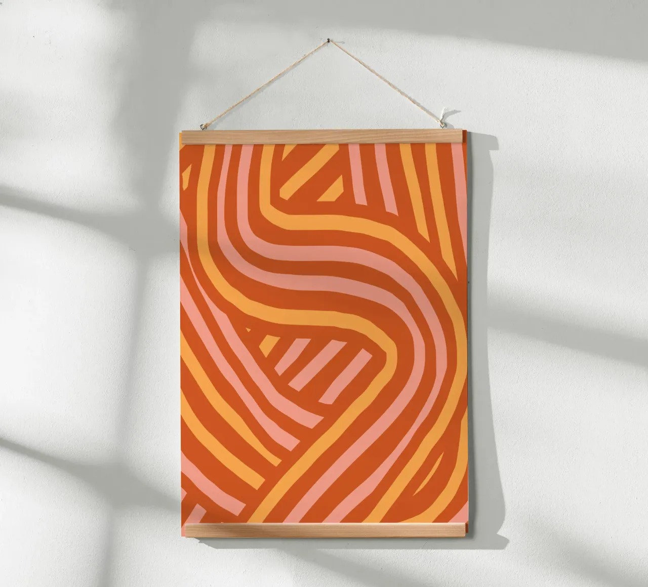 Strisce audaci color terracotta e giallo carta hahnemühle da Little Dean